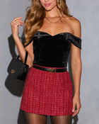 Noosa Velvet Off The Shoulder Top