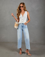 Courtside Society Ribbed Knit Vest Top