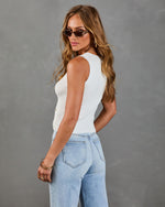 Courtside Society Ribbed Knit Vest Top