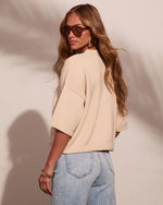 Wake Slowly Knit Short Sleeve Sweater