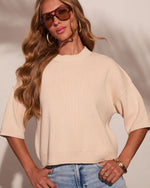 Wake Slowly Knit Short Sleeve Sweater