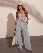 Liberty Shores Striped Flyaway Maxi Top