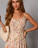 Fresh Fem Printed Sweetheart Maxi Dress