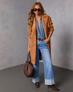 Samelah Suede Belted Trench Coat