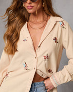 Rimini Embroidered Button Down Top