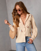 Rimini Embroidered Button Down Top