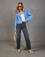 Sable Hour Double Breasted Denim Trench