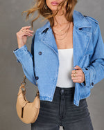 Sable Hour Double Breasted Denim Trench