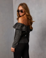 Everyday Muse Denim Off The Shoulder Top