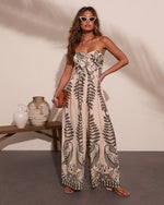 Palm Daydream Abstract Print Jumpsuit