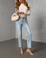 Sonorah Super Stretch Straight Leg Embellished Jeans