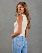 Club Muse Ribbed Knit Vest Top