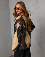 Paxtin Argyle Print Sweater