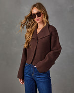 Quiet Charm Asymmetric Front Cardigan