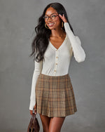 Avena Knit Button Down Top
