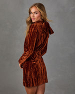 Dream Date Velvet Mock Neck Mini Dress