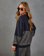 Modern Instinct Leopard Print Color Block Top