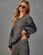 Modern Instinct Leopard Print Color Block Top