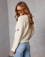 Daily Heartbeat Multicolor Heart Print Sweater