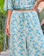 Amalfi Calling Satin Tropical Drawstring Pants