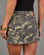 Jackelina Camo Print Mini Skirt