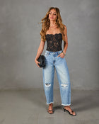 Reworked Frame Rigid Mid Rise Distressed Barrel Leg Jeans