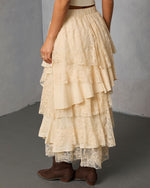 Folklore Fit Lace Maxi Skirt