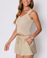 Khaki % Lisa Knit Tank-3