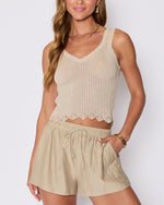 Khaki % Lisa Knit Tank-1