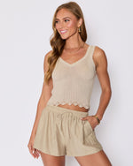 Khaki % Lisa Knit Tank-5