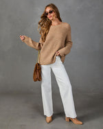 Comfy Aura Ribbed Knit Sweater
