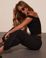 Chic Standard Cotton Drawstring Wide Leg Cargo Pants