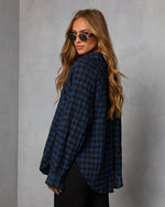 Keren Plaid Button Down Top