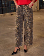 Dark Leopard % Moment In Time Leopard Print Pants-2