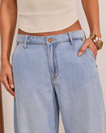 Kaleena Rigid Mid Rise Barrel Leg Jeans