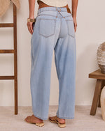 Kaleena Rigid Mid Rise Barrel Leg Jeans