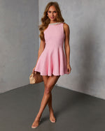 Light Shift Embellished Tweed Mini Dress