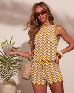 Spritz Season Crochet Chevron Cover Up Top