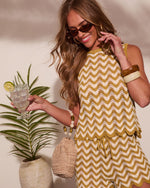 Spritz Season Crochet Chevron Cover Up Top