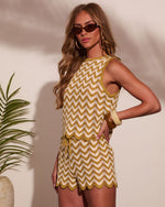 Spritz Season Crochet Chevron Cover Up Top