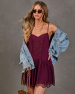 Amora Chiffon Lace Mini Dress