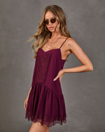 Amora Chiffon Lace Mini Dress