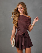 Grand Reserve Satin Waist Tie Romper