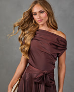 Grand Reserve Satin Waist Tie Romper