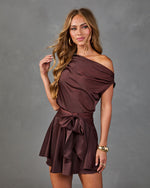 Grand Reserve Satin Waist Tie Romper