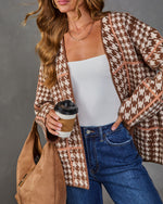 Harvest Happenings Houndstooth Cardigan