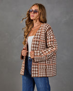 Harvest Happenings Houndstooth Cardigan