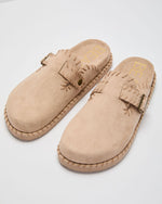 Taupe % Chic Comfort Stitch Slip On Mules-2