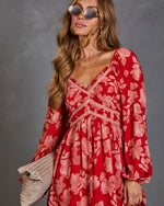 Pressed Flowers Floral Mini Dress