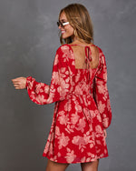 Pressed Flowers Floral Mini Dress